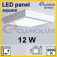 LED panel SN 12W, 6000K, VK, nadgradni, četvrtasti,